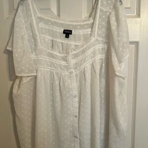 Torrid Delicate White Blouse